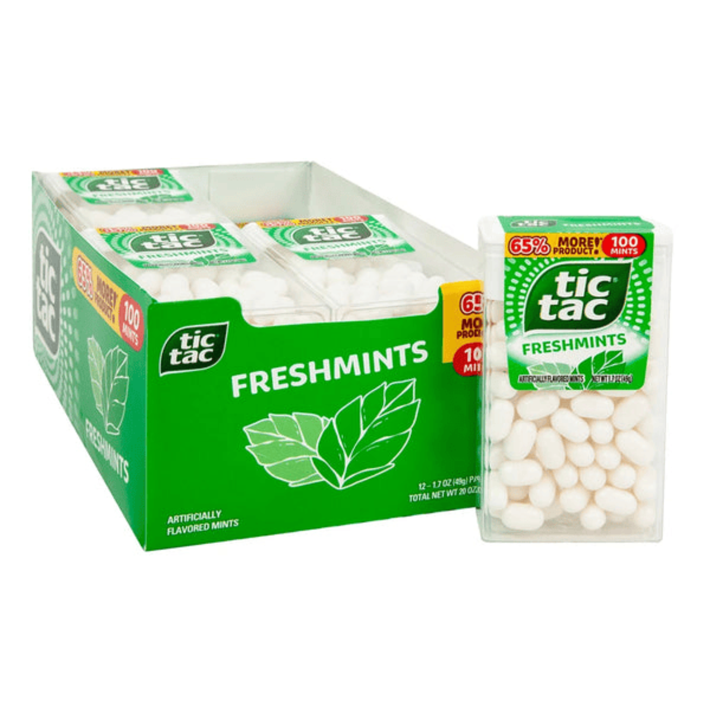 Tic Tac 1.7 oz Mints – Multiple Flavors Available – Wintergreen, Fruit Adventure, Freshmints, Orange, Dragon Fruit & Dr Pepper – 1, 3, or 12 Pack