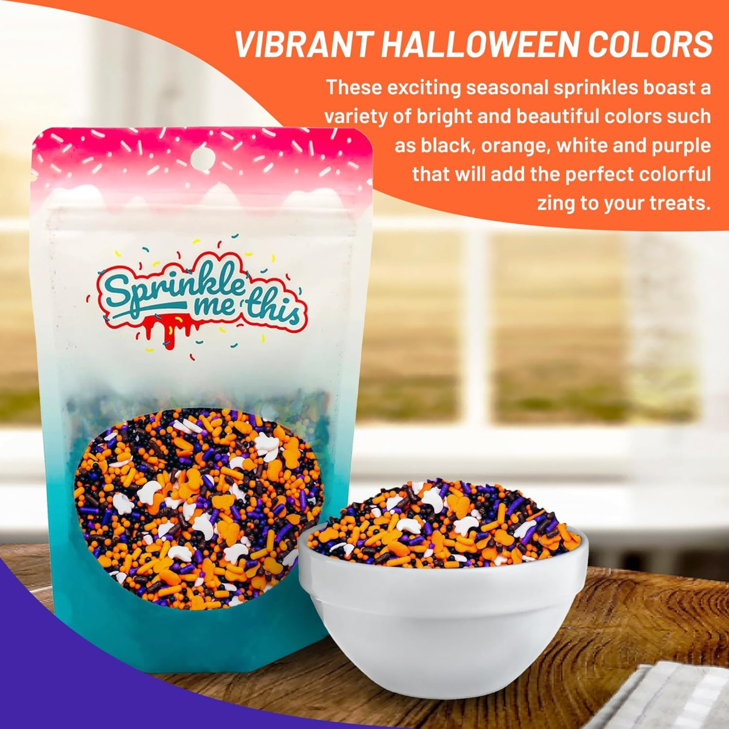 Sprinkle Me This – Haunted Halloween Party Sprinkles – 4, 8 & 12 oz – Halloween Dessert Topping for Cookies, Cupcakes & Cakes