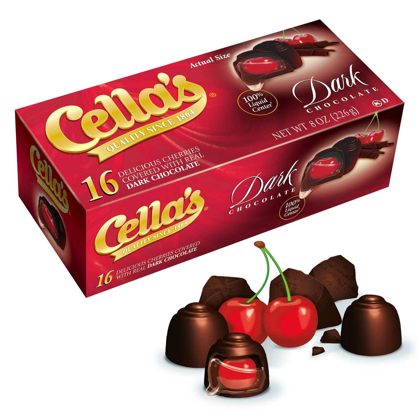 Cella's Dark Chocolate Covered Cherries - Available in 10 Count, 16 Count or 22 Count