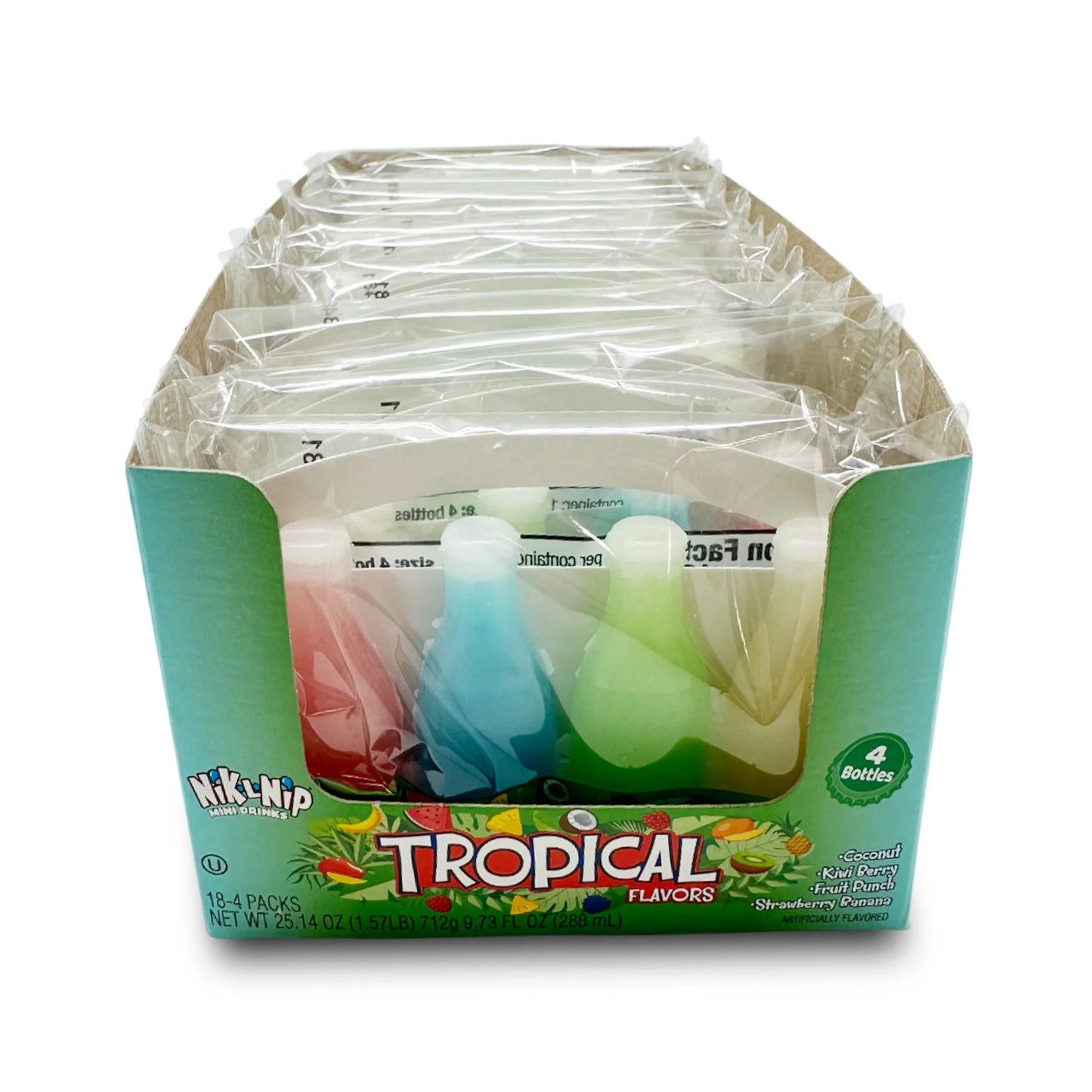 Nik-L-Nip Wax Bottles – Classic Retro Candy with 4 Fruity Flavors – Available in 1 Pack, 6 Pack, or 18 Pack