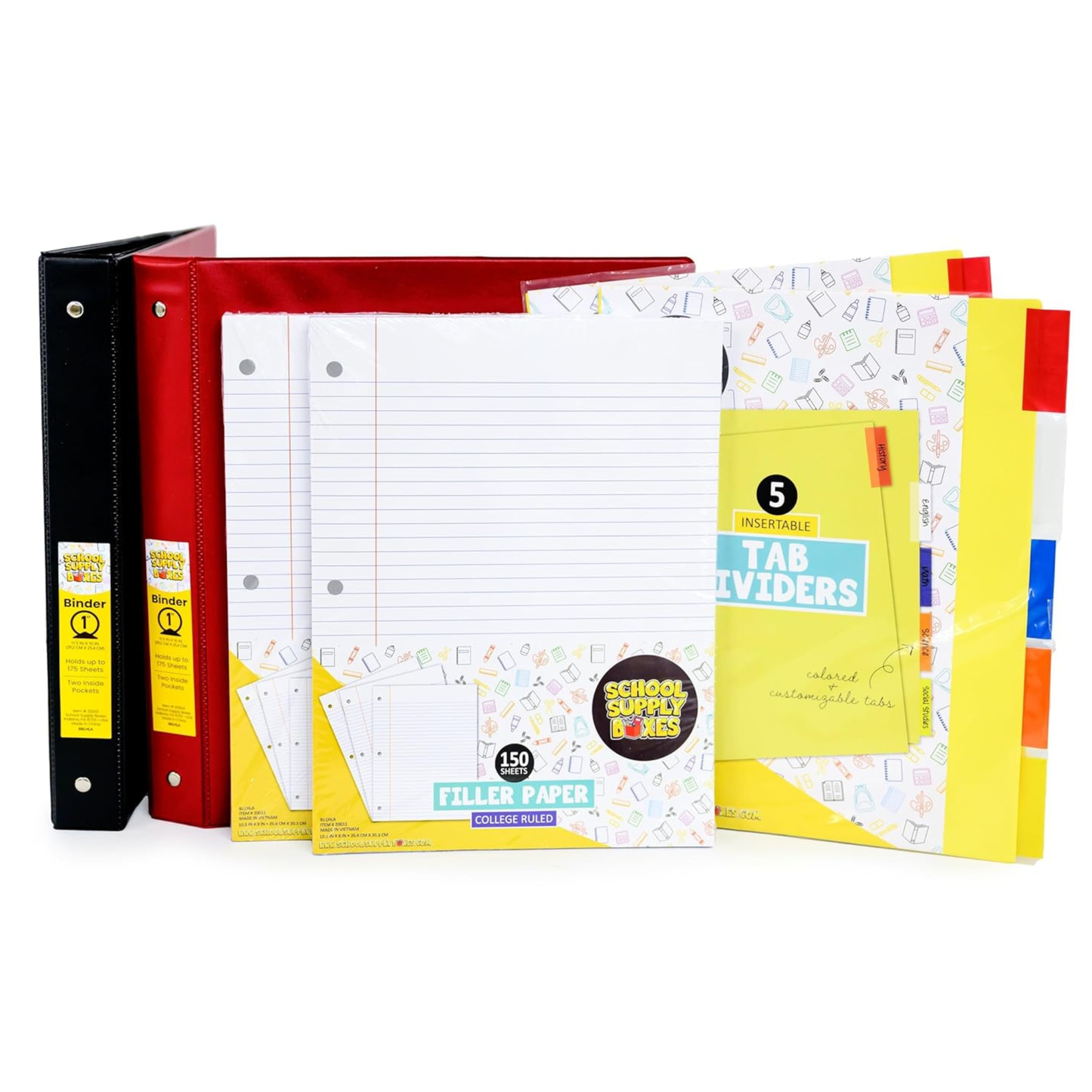 School Supply Boxes | Ultimate High School & College Kit (150 Piece) | House Brand Edition | Available in a Box (1 Unit), a Case (2 Units), and a Pallet (96 Units)