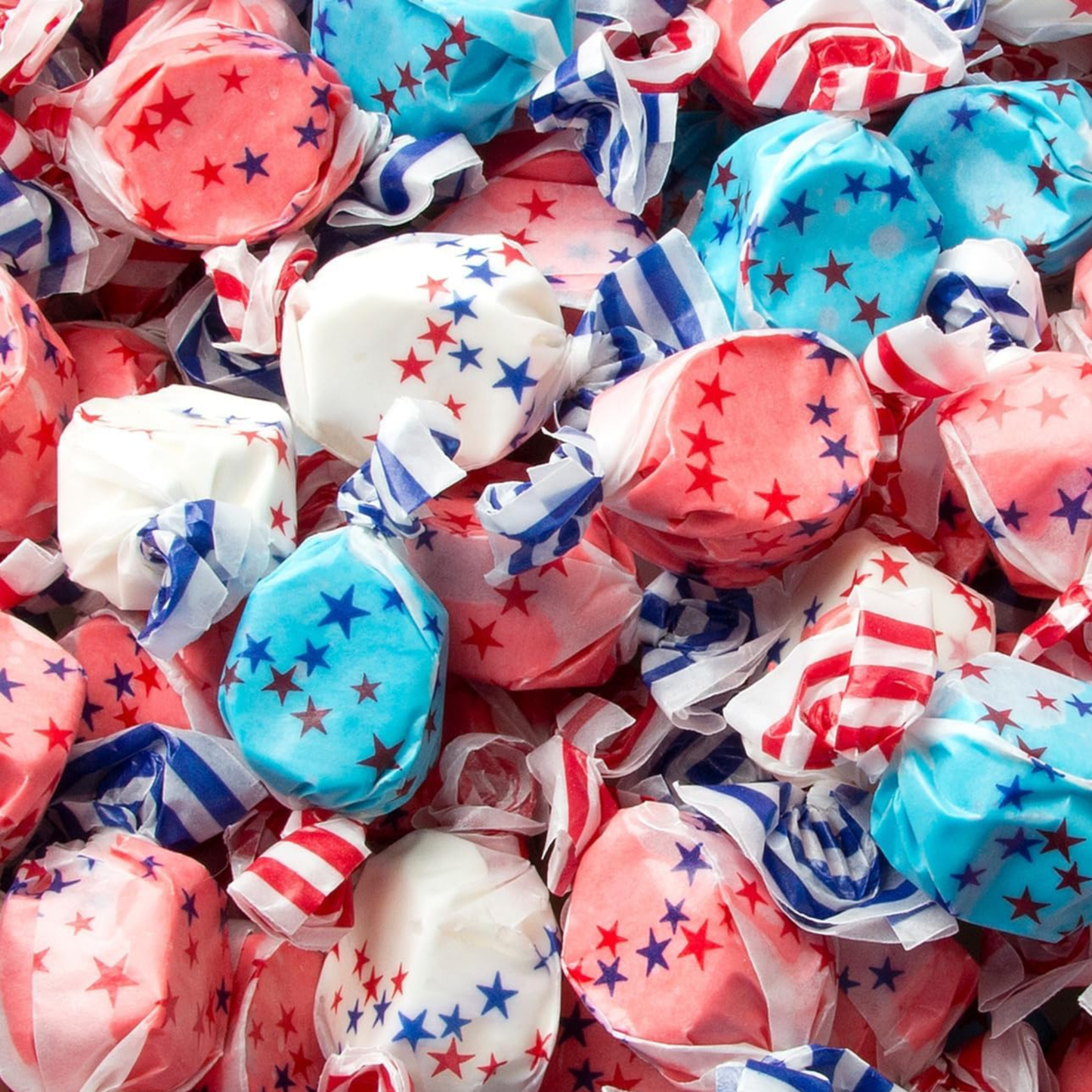 Gift Box Garden | America 250th Anniversary Limited Edition Salt Water Taffy Gift Box | 2 lb Cherry, Vanilla & Blueberry Taffy Candy Assortment | Patriotic Soft & Chewy Candy for 4th of July, Memorial Day, Parties & Gifting