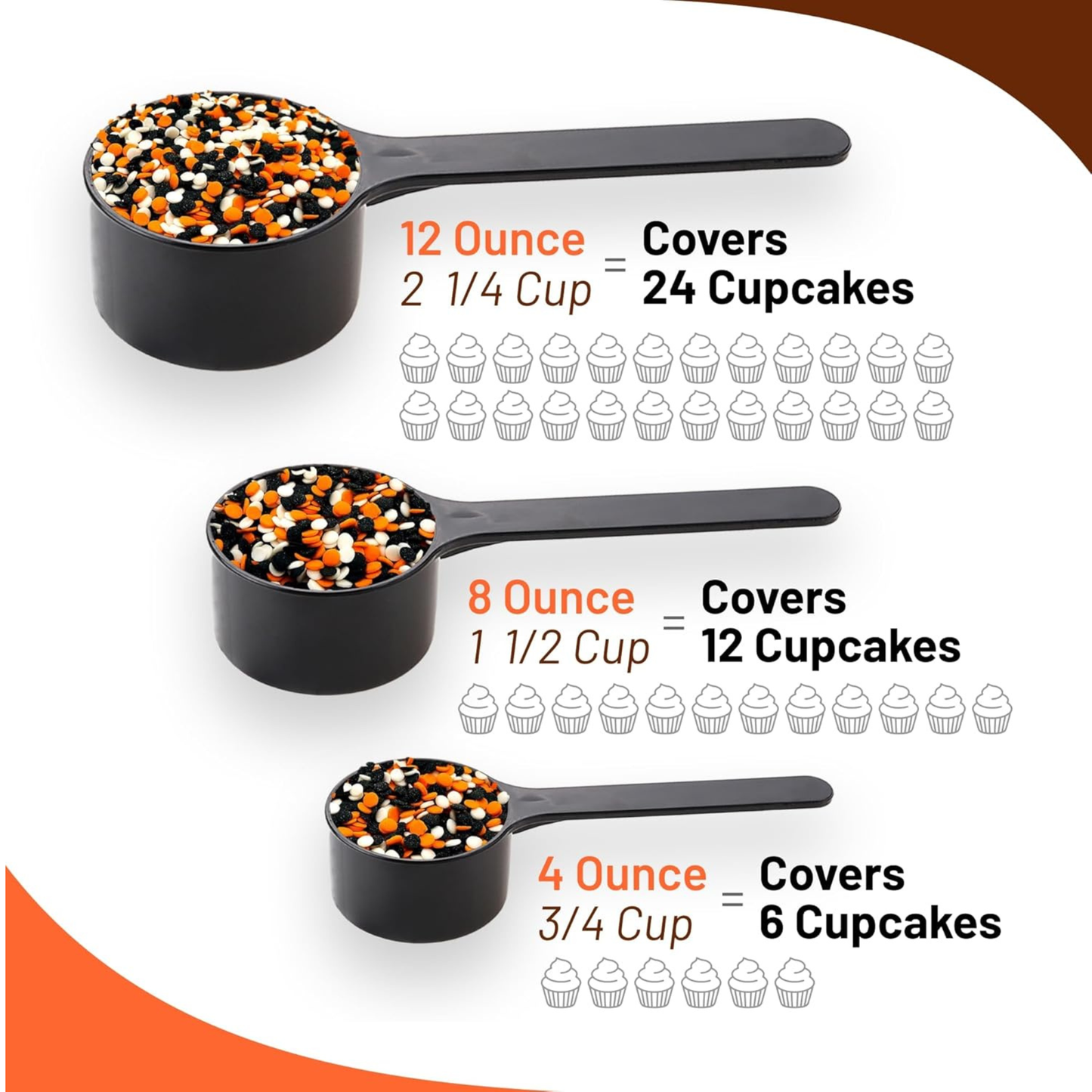 Sprinkle Me This – Halloween Party Sprinkle Mix – 4, 8 & 12 oz – Halloween Dessert Topping for Cookies, Cupcakes & Cakes