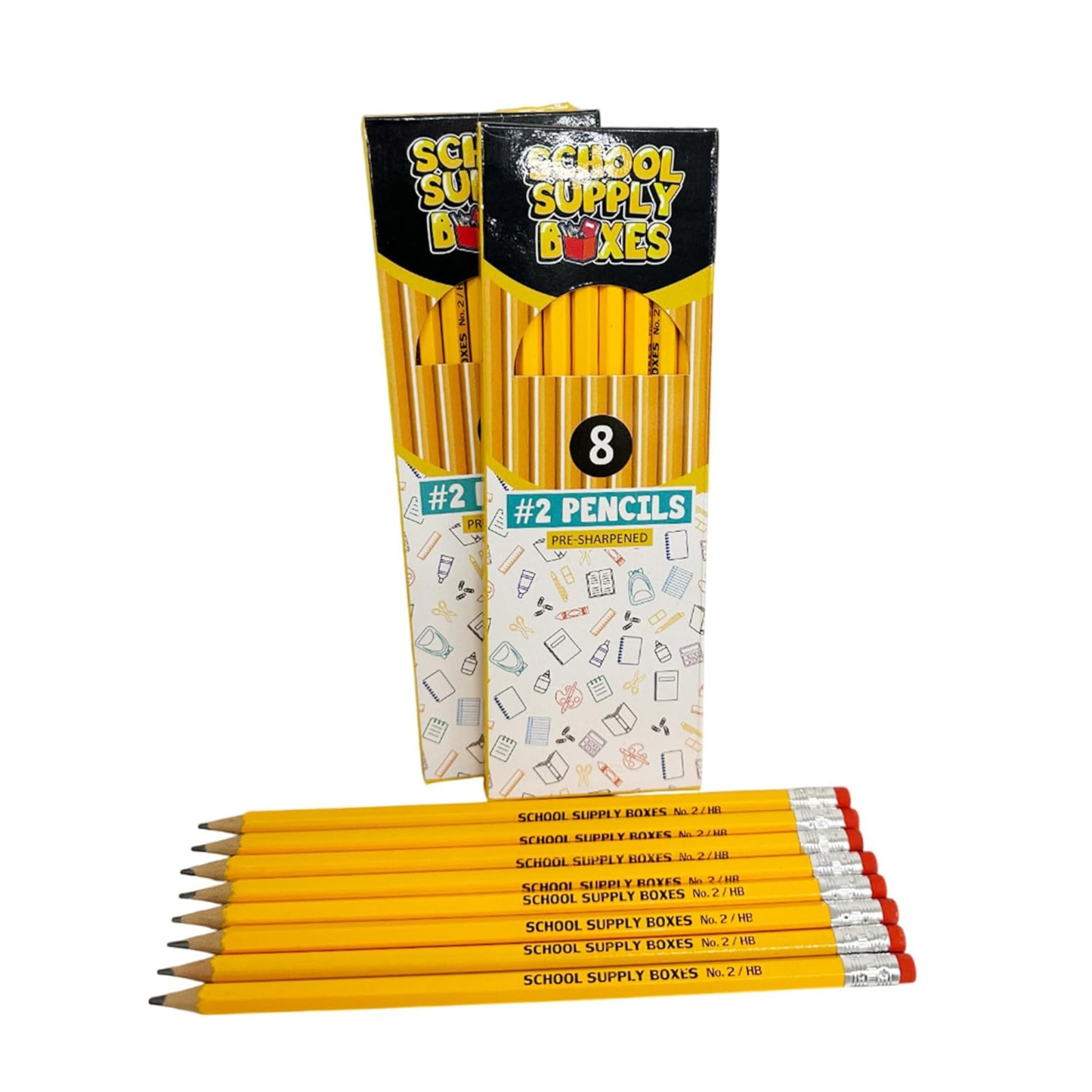 School Supply Boxes | Teacher Bundle - Available in 1 Box, 1 Case (4 Units), or 1 Pallet (180 Units) | Back to School Essentials Kit Designed for Teachers | Includes Pencils, Red Pens, Dry Erase Markers, Sticky Notes, Paper Clips & More