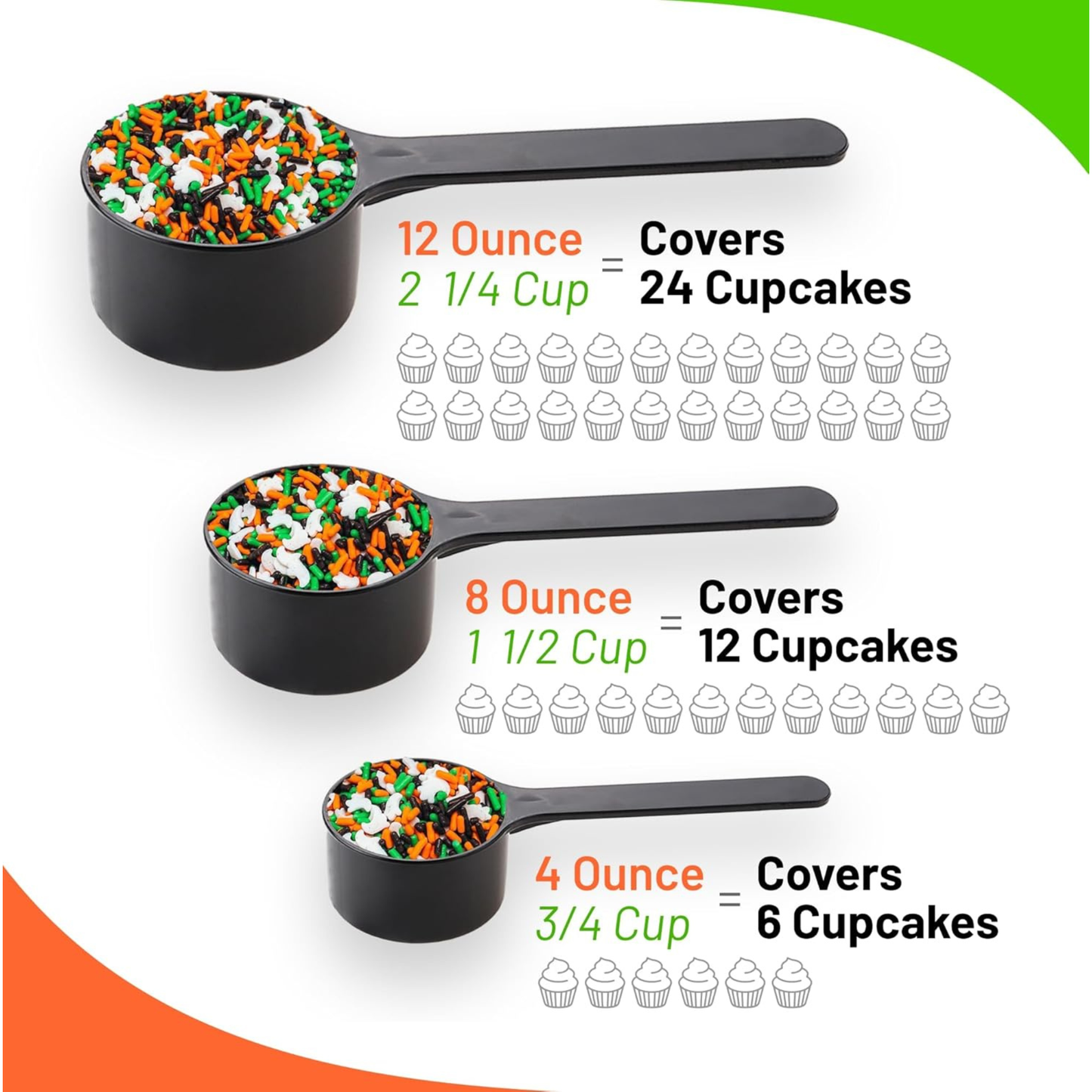 Sprinkle Me This – Ghost Bumps Edible Sprinkles – 4, 8 & 12 oz – Halloween Dessert Topping for Cookies, Cupcakes & Cakes