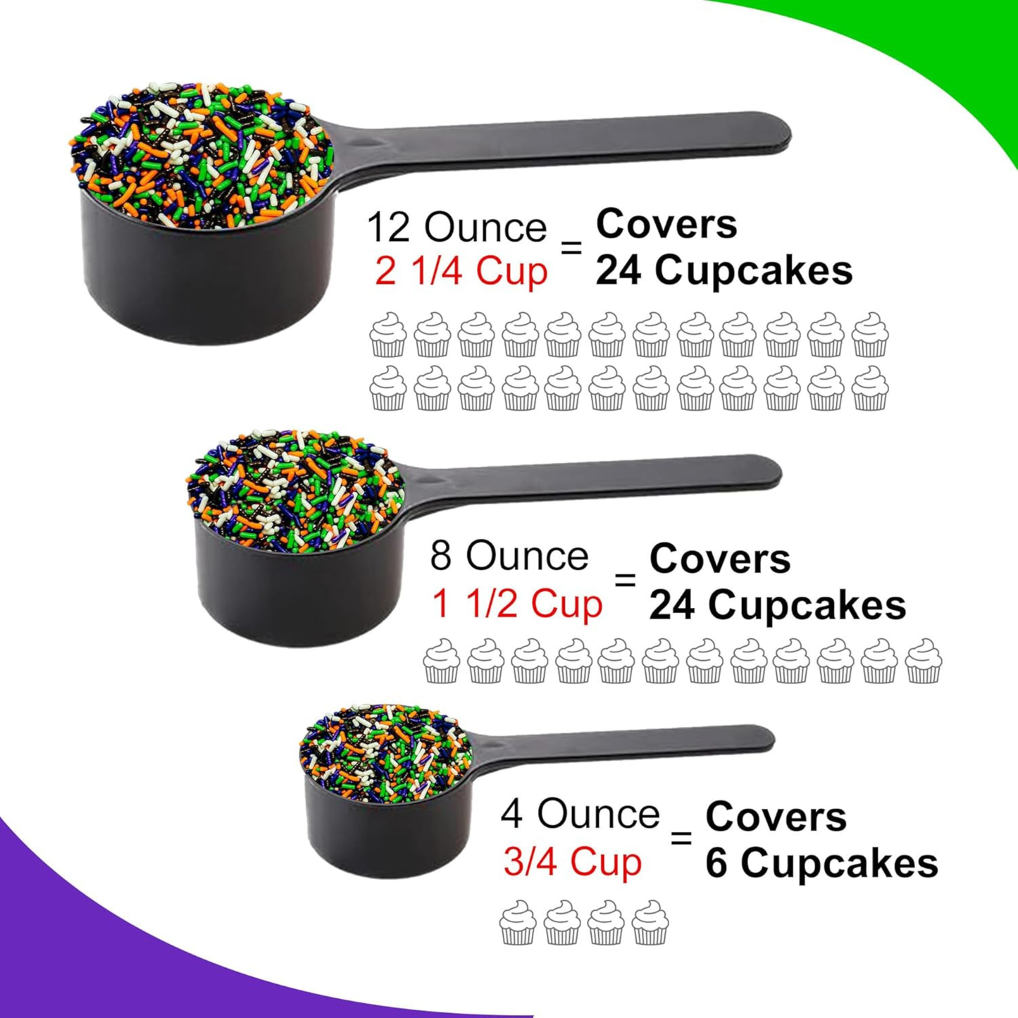 Sprinkle Me This – Wicked and Frightful Mix Edible Sprinkles – 4, 8 & 12 oz – Halloween Dessert Topping for Cookies, Cupcakes & Cakes
