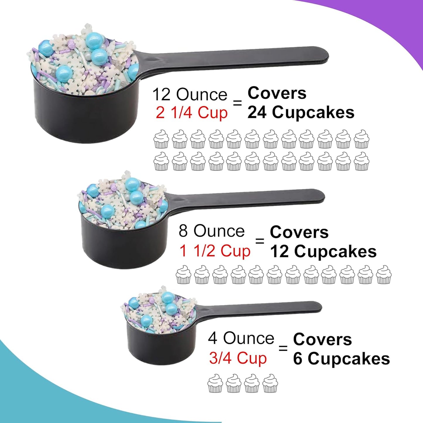 Sprinkle Me This – Let It Sprinkle Edible Sprinkles – 4, 8 & 12 oz – Festive Dessert Topping for Cookies, Cupcakes, and Cakes