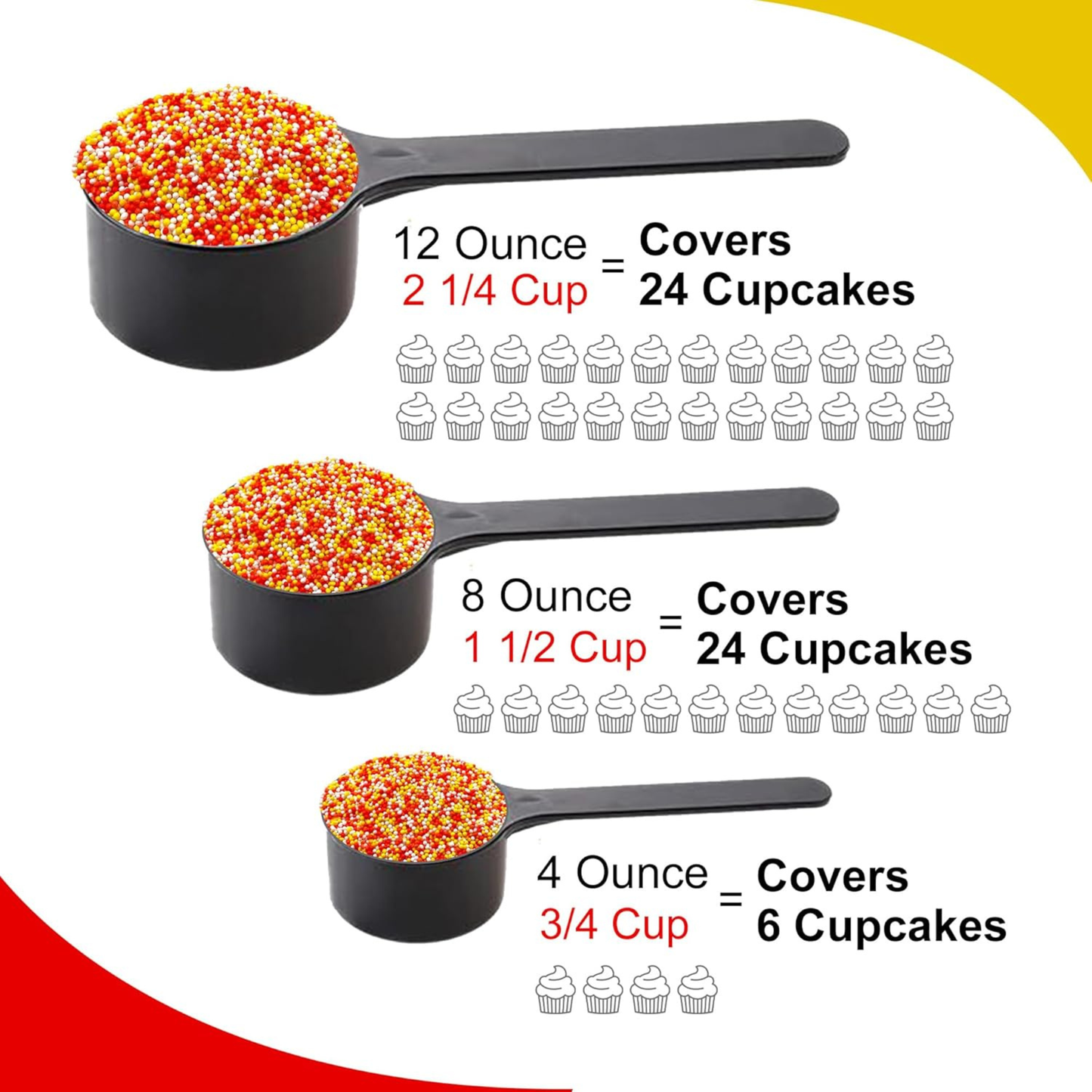 Sprinkle Me This - Candy Corn Nonpareils Edible Sprinkles - 4, 8 & 12 oz - Fall Dessert Topping for Cookies, Cupcakes & Cakes