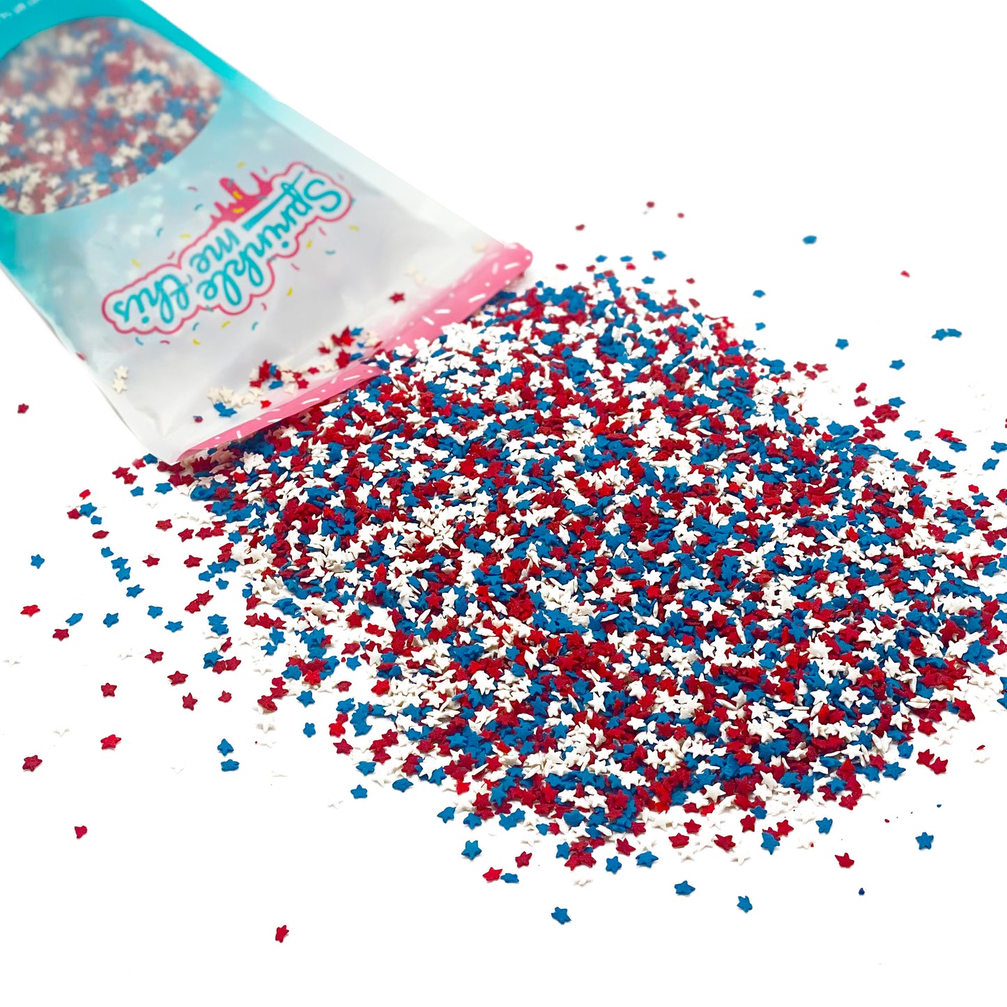 Sprinkle Me This – Patriotic 4th of July Large Star Sprinkles – Red, White & Blue – 4, 8 & 12 oz