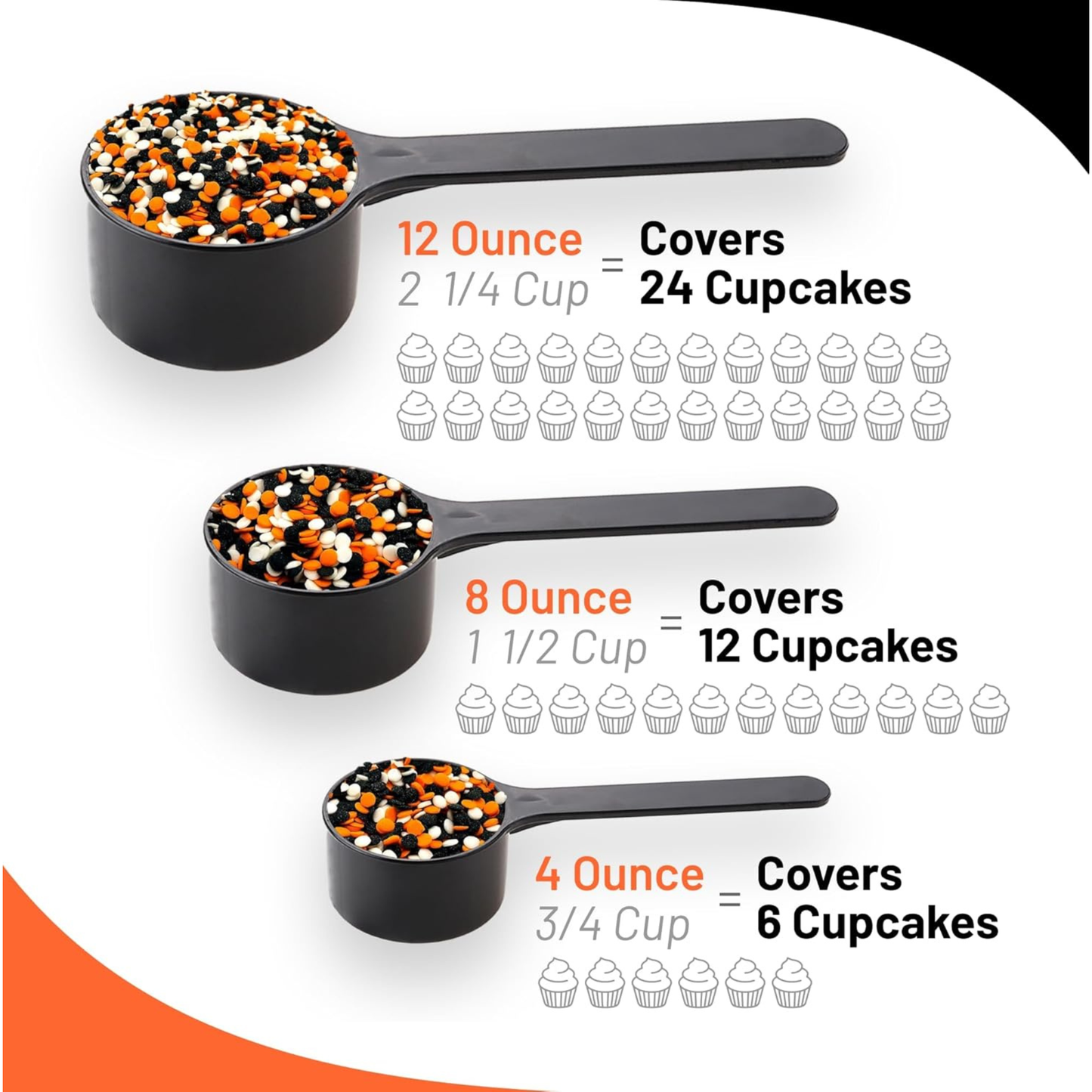 Sprinkle Me This – Haunted Halloween Confetti Mix – 4, 8 & 12 oz – Halloween Dessert Topping for Cookies, Cupcakes & Cakes