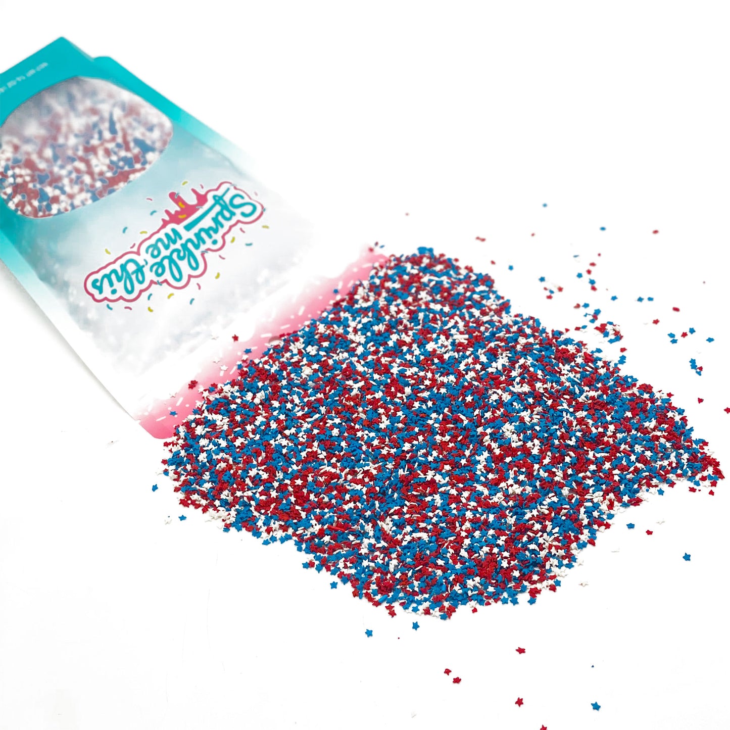 Sprinkle Me This - Patriotic 4th of July Small Stars - 4, 8 & 12 oz Bags – Red, White & Blue Edible Sprinkles