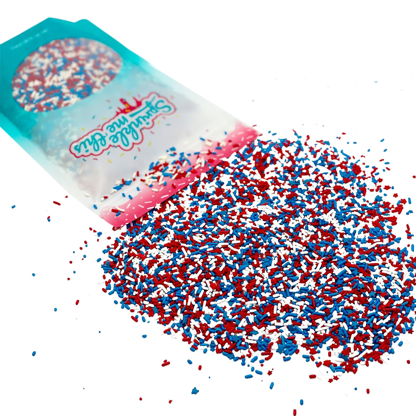 Sprinkle Me This – Stars & Stripes Patriotic Sprinkles | Red, White & Blue Star & Classic Mix for 4th of July (4, 8, 12 oz)