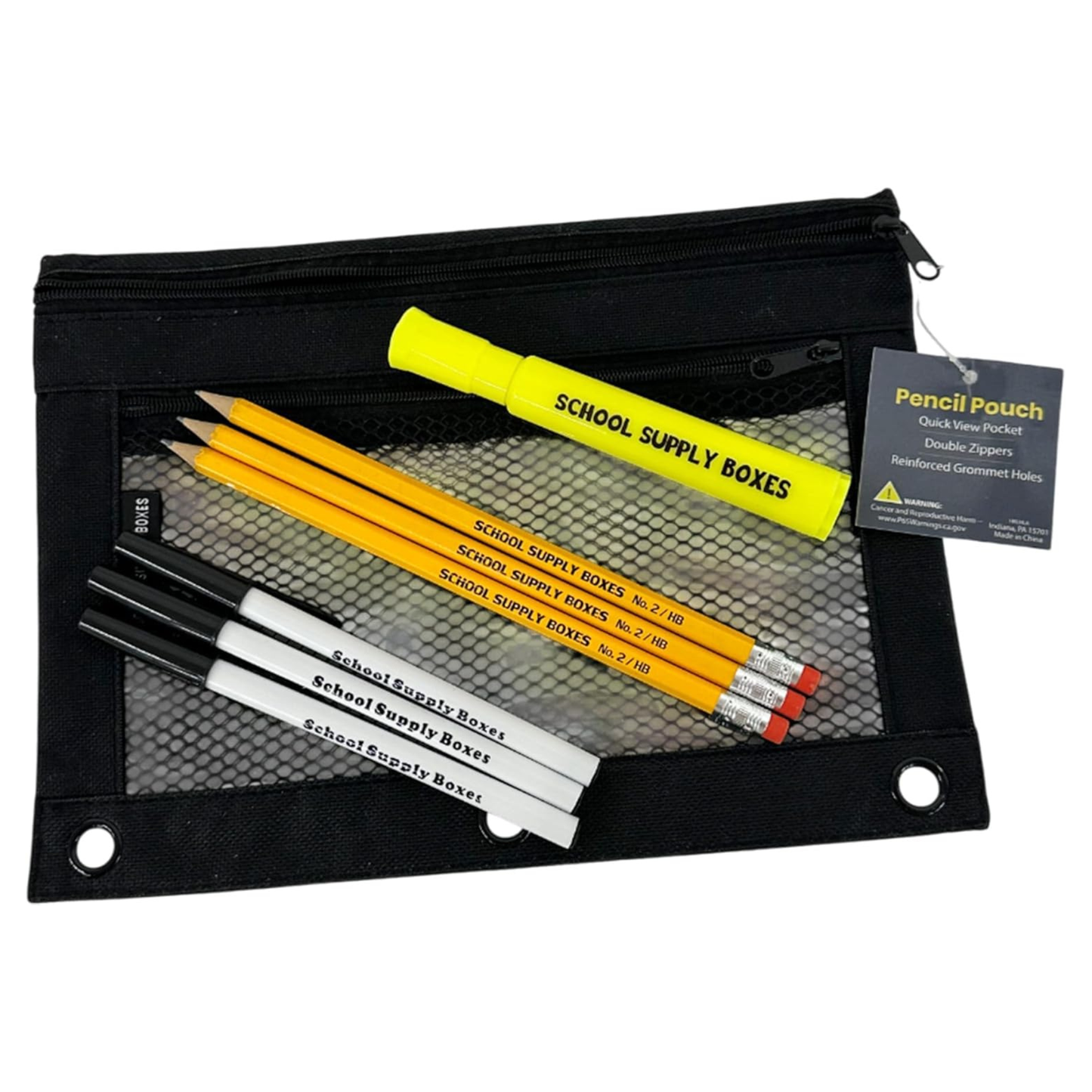 School Supply Boxes | Budget Saver Bundle - Available in 1 Box, 1 Case (4 Units), or 1 Pallet (180 Units) | Back to School Essentials Kit for Students & Teachers | Includes Spiral Notebook, Crayons, Pens, Pencils, Glue & More