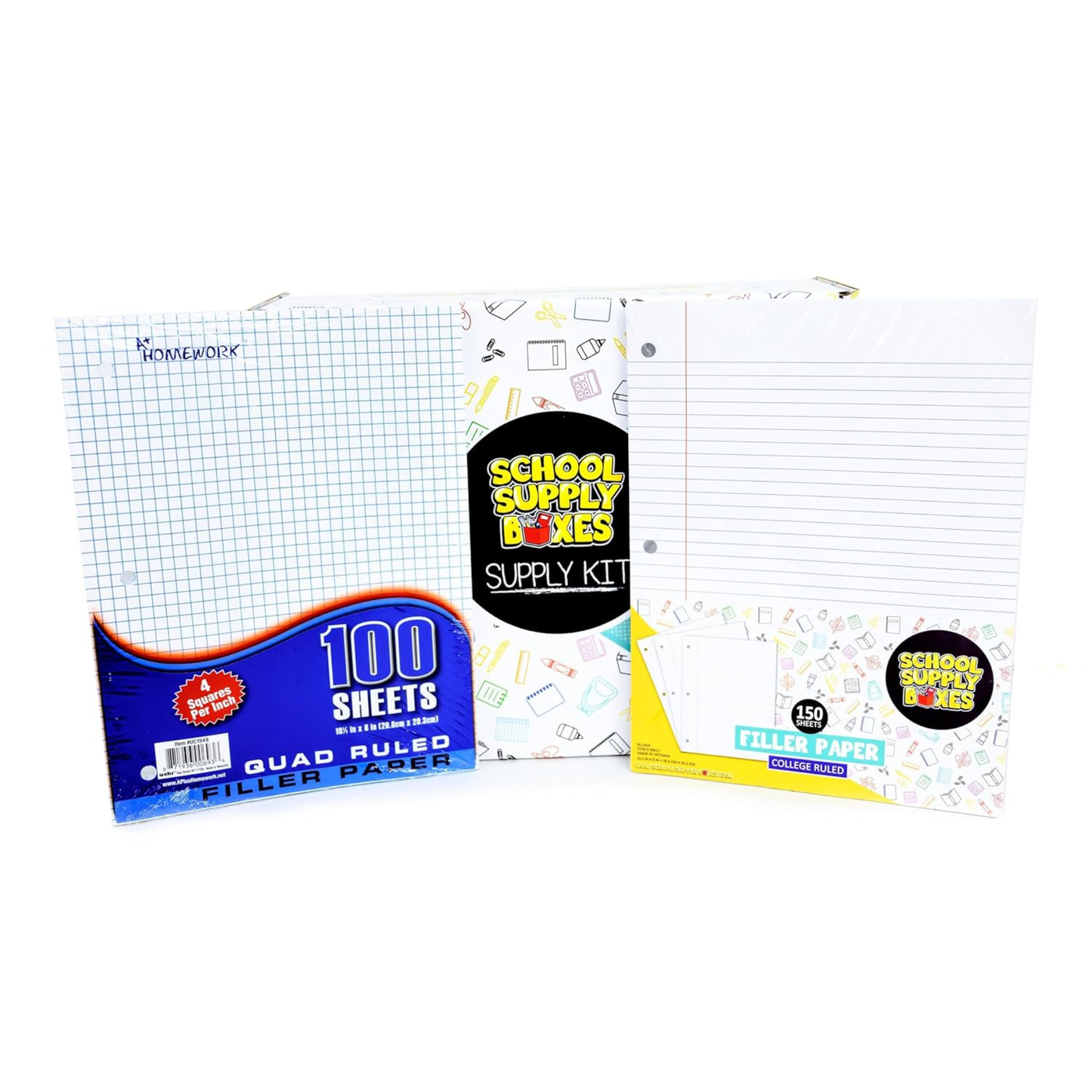 School Supply Boxes | Math Bundle (40 Piece) | House Brand Edition | Available in a Box (1 Unit), a Case (4 Units), and a Pallet (180 Units)