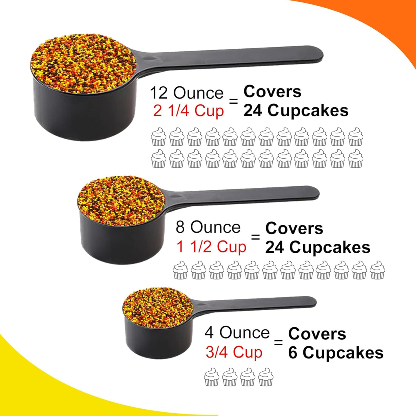 Sprinkle Me This – A Touch of Autumn: The Perfect Harvest Edible Sprinkles – 4, 8 & 12 oz – Dessert Topping for Cookies, Cupcakes & Cakes
