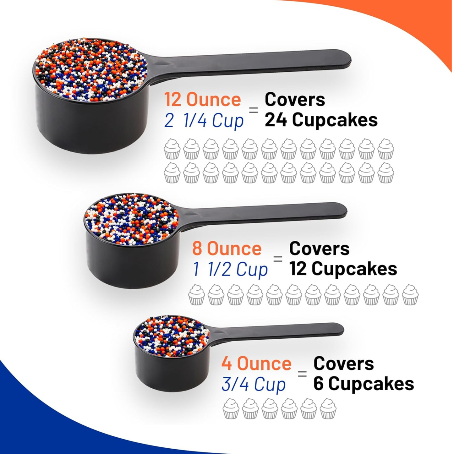 Sprinkle Me This – A Sprinkle of Spooky Nonpareils Sprinkles – 4, 8 & 12 oz – Halloween Dessert Topping for Cookies, Cupcakes & Cakes