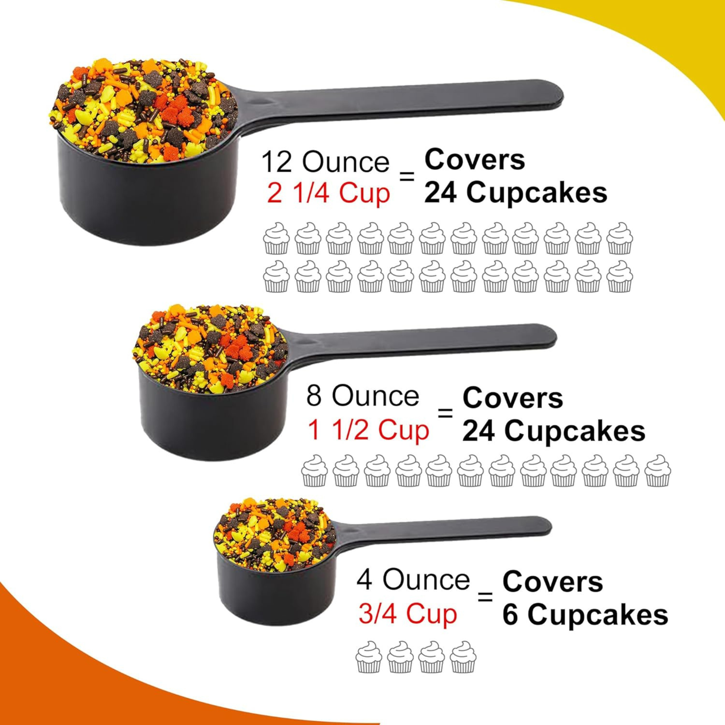 Sprinkle Me This – Autumn Foliage Fun Edible Sprinkles – 4, 8 & 12 oz – Fall Dessert Topping for Cookies, Cupcakes & Cakes