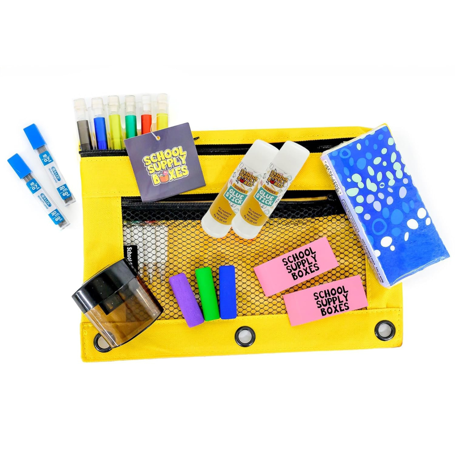 School Supply Boxes | Elementary School Bundle (78 Piece) | House Brand Edition | Available in a Box (1 Unit), a Case (4 Units), and a Pallet (180 Units)