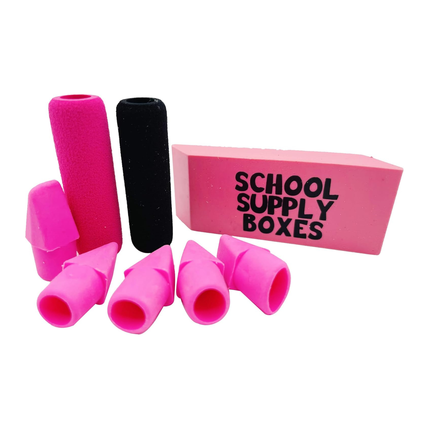School Supply Boxes | K-5 Back to School Pencil Box Kit | 16-Piece Supply Set with Clear Plastic Box, Pencils, Crayons, Scissors & Glue Sticks