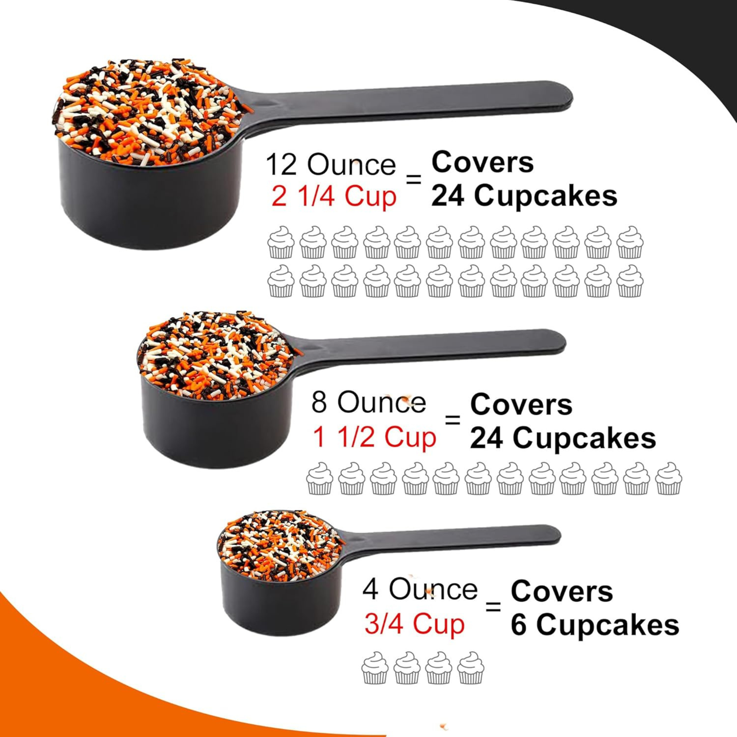 Sprinkle Me This – Shades of the Night Sprinkle Mix Halloween Jimmies – 4, 8 & 12 oz – Halloween Dessert Topping for Cookies, Cupcakes & Cakes