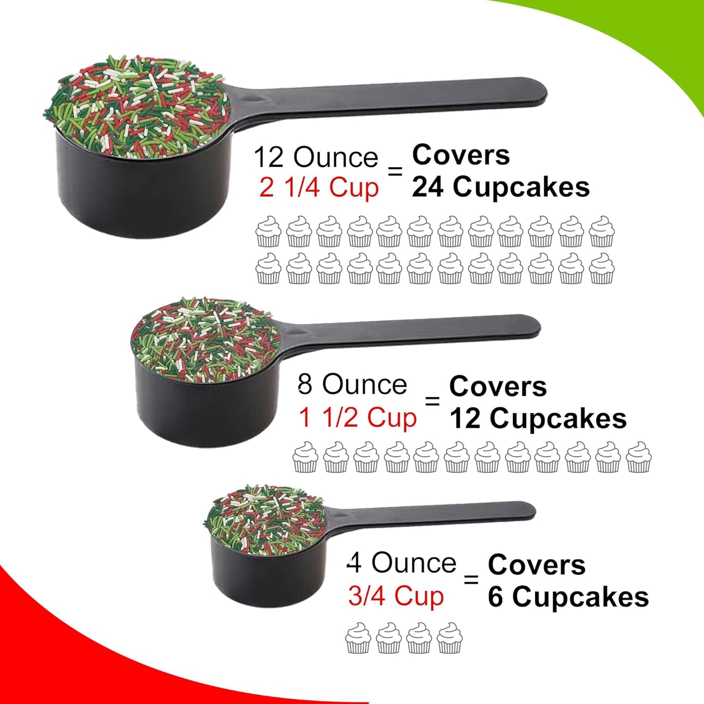 Sprinkle Me This – Mistletoe Magic Sprinkle Mix – 4, 8 & 12 oz – Festive Dessert Topping for Cookies, Cupcakes, and Cakes