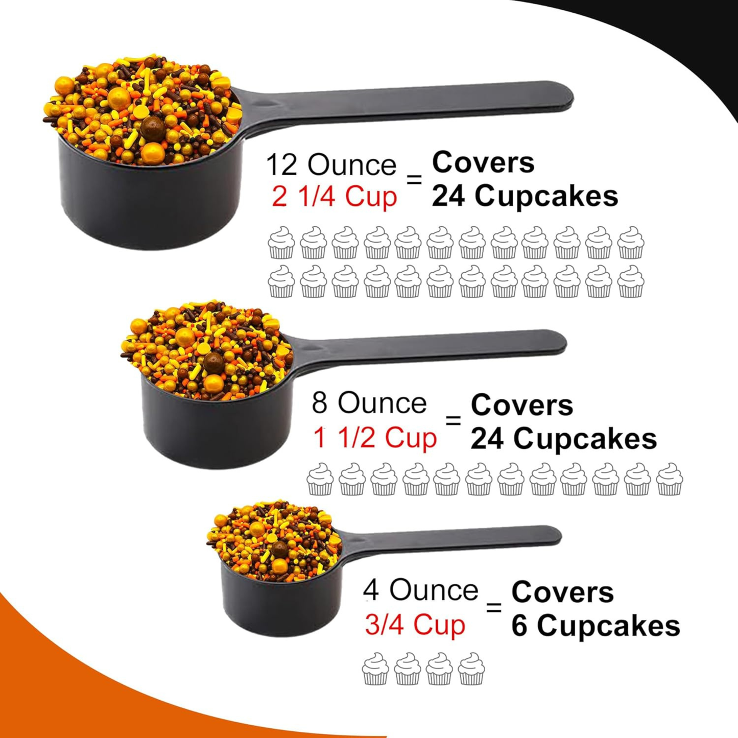Sprinkle Me This - Harvest Season Blend Edible Sprinkles - 4, 8 & 12 oz - Fall Dessert Topping for Cookies, Cupcakes & Cakes