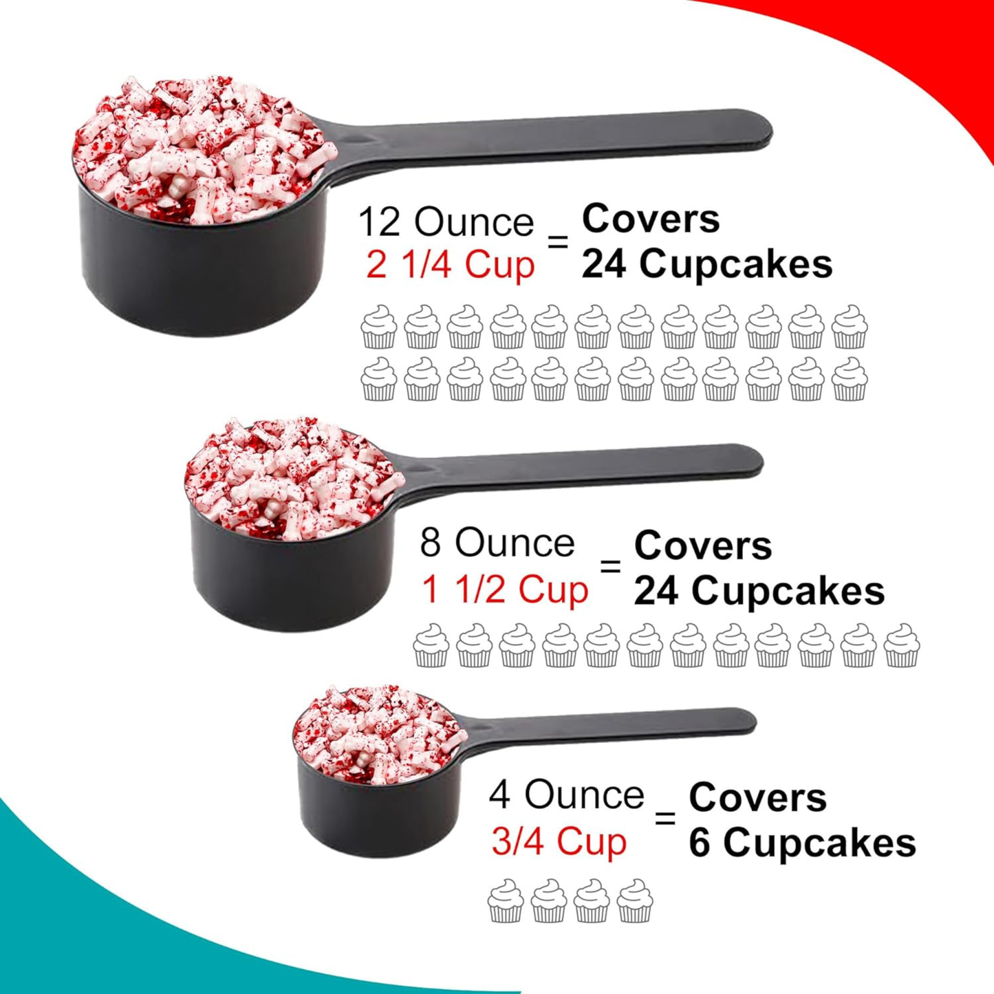 Sprinkle Me This – Bloody Bones Edible Sprinkles – 4, 8 & 12 oz – Halloween Dessert Topping for Cookies, Cupcakes & Cakes