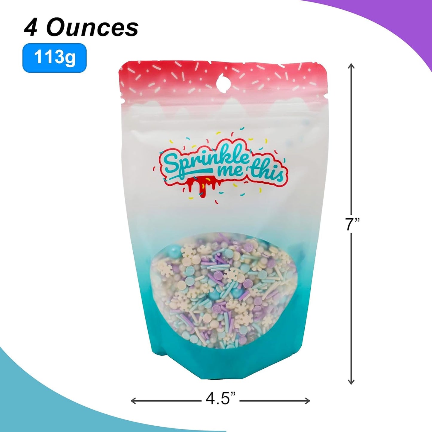 Sprinkle Me This – Let It Sprinkle Edible Sprinkles – 4, 8 & 12 oz – Festive Dessert Topping for Cookies, Cupcakes, and Cakes