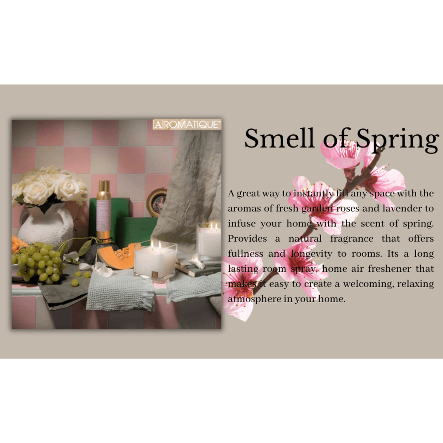 Aromatique - The Smell of Spring Room Fragrance Spray 5 FL OZ – Fresh Floral Scent