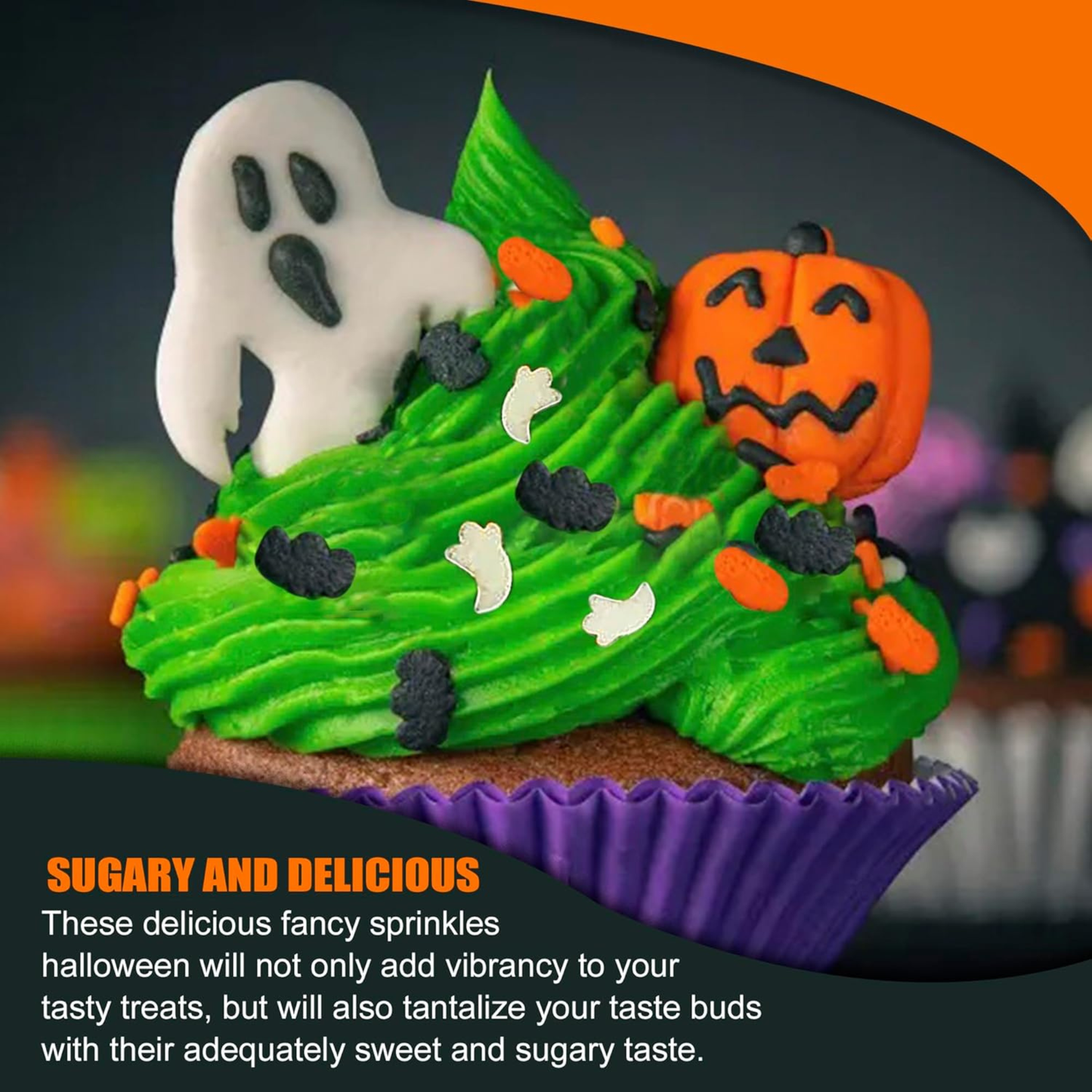 Sprinkle Me This – The Shapes of Halloween Sprinkle Mix – 4, 8 & 12 oz – Halloween Dessert Topping for Cookies, Cupcakes & Cakes