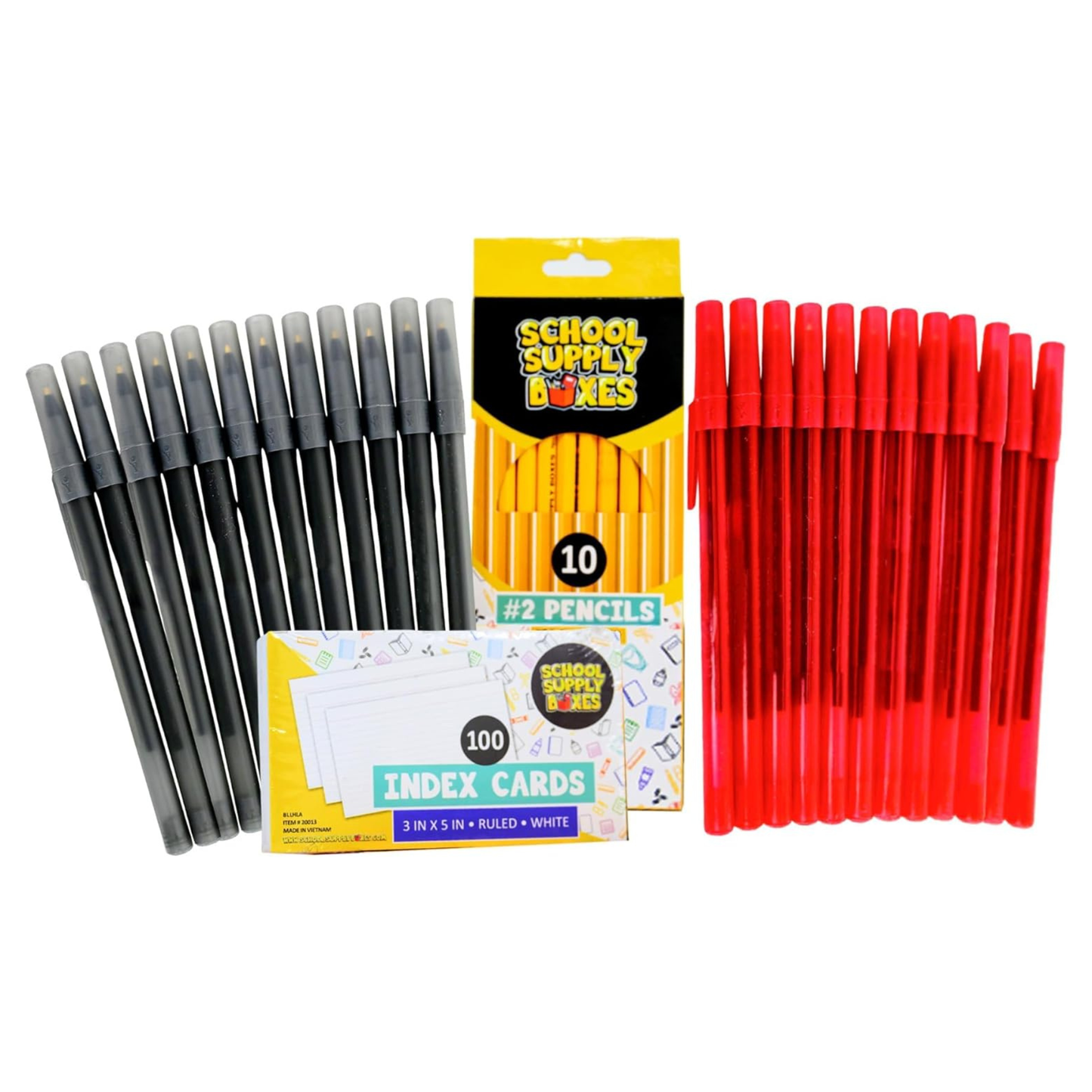 School Supply Boxes | High School Writing Bundle (72 Piece) | House Brand Edition | Available in a Box (1 Unit), a Case (2 Units), and a Pallet (112 Units)