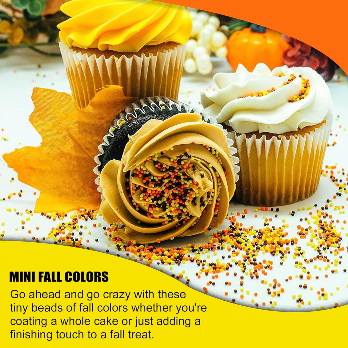 Sprinkle Me This – A Touch of Autumn: The Perfect Harvest Edible Sprinkles – 4, 8 & 12 oz – Dessert Topping for Cookies, Cupcakes & Cakes