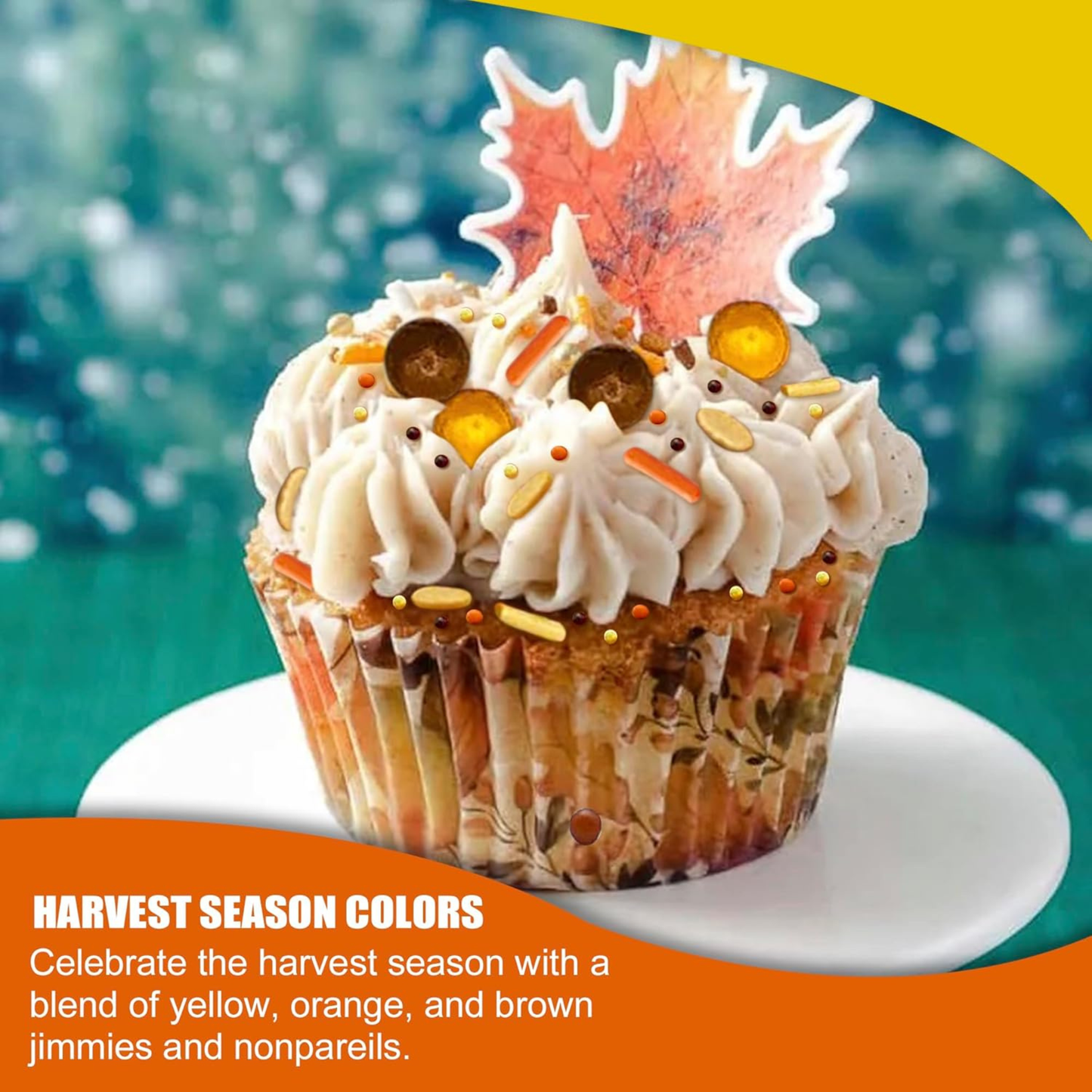 Sprinkle Me This - Harvest Season Blend Edible Sprinkles - 4, 8 & 12 oz - Fall Dessert Topping for Cookies, Cupcakes & Cakes