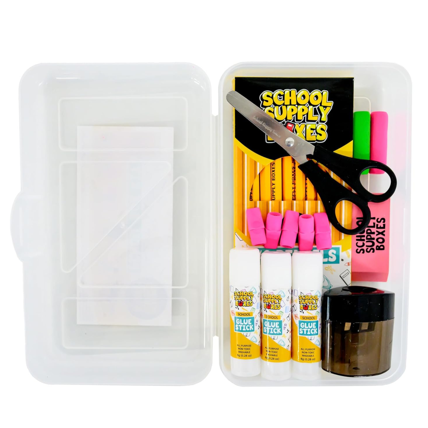 School Supply Boxes | Grades K–5 Back to School Kit (94 Piece) | House Brand Edition | Available in a Box (1 Unit), a Case (4 Units), and a Pallet (180 Units)
