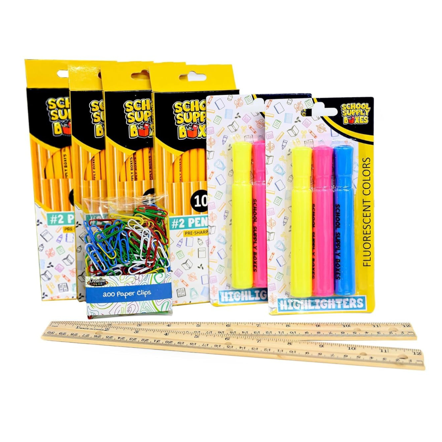 School Supply Boxes | Mega Back to School Bundle (308 Piece) | House Brand Edition | Available in a Box (1 Unit), a Case (2 Units), and a Pallet (36 Units)