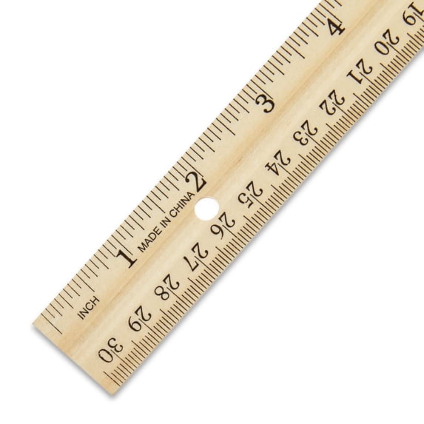 School Supply Boxes | 12" Wooden Ruler with 3-Ring Binder Holes | Available in 10 Pack, 20 Pack, 50 Pack, & 250 Pack | Durable Classroom and Office Supplies