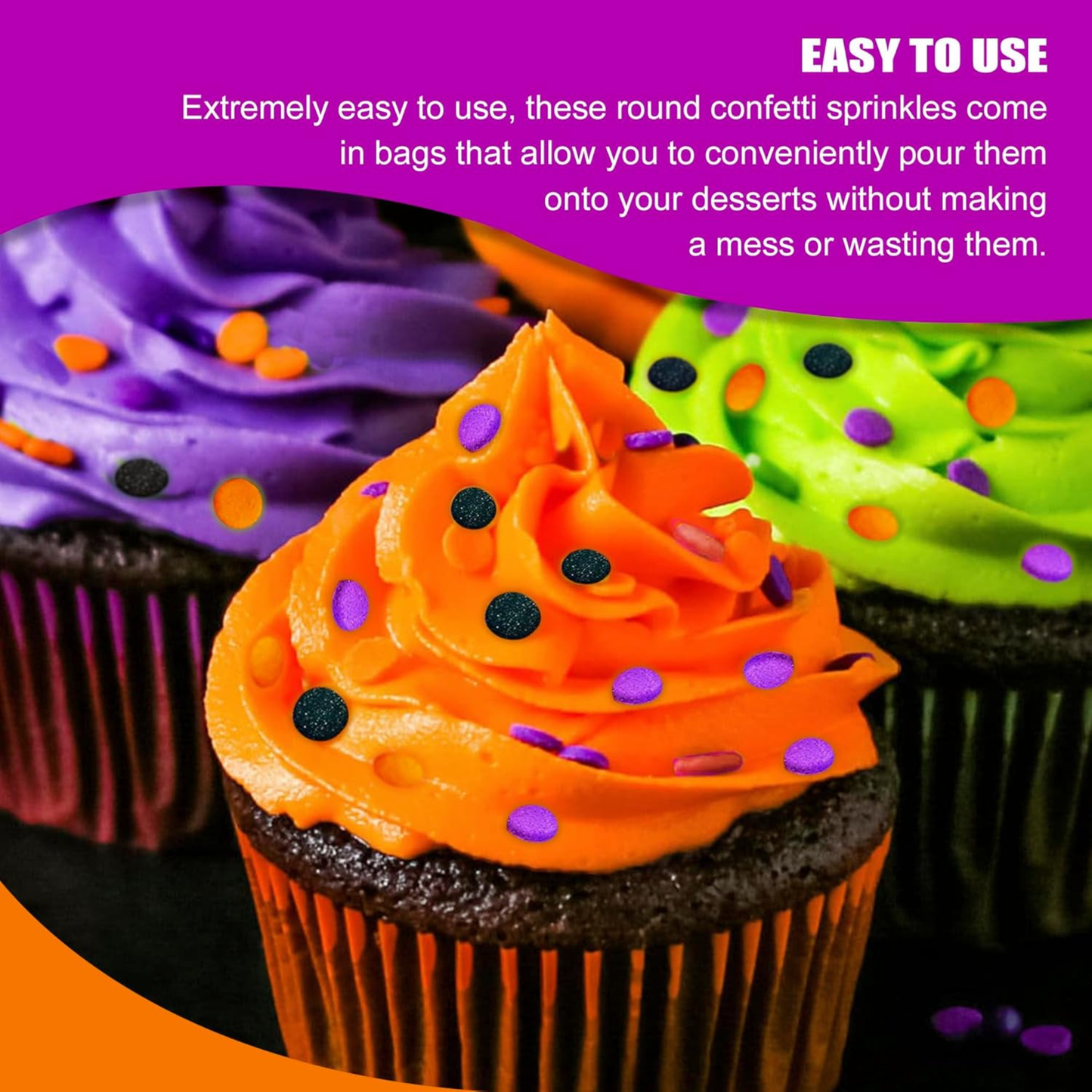 Sprinkle Me This – Trick Or Treat Mix Halloween Confetti – 4, 8 & 12 oz – Halloween Dessert Topping for Cookies, Cupcakes & Cakes