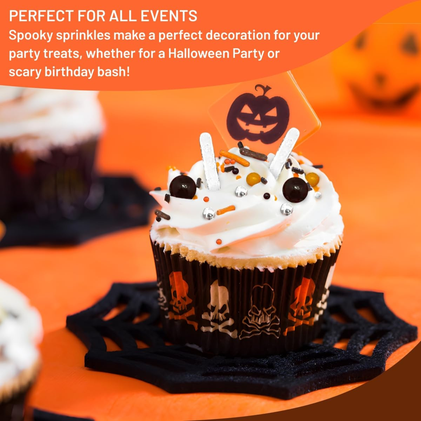 Sprinkle Me This – Halloween Party Sprinkle Mix – 4, 8 & 12 oz – Halloween Dessert Topping for Cookies, Cupcakes & Cakes