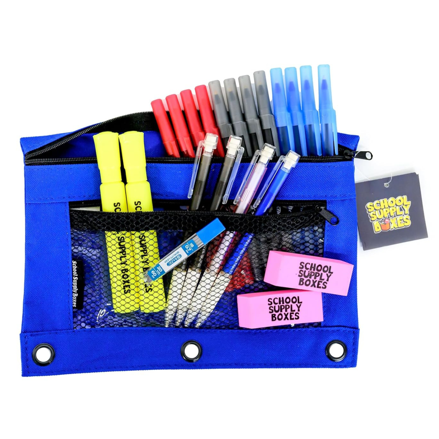 School Supply Boxes | Secondary School Bundle (50 Piece) | House Brand Edition | Available in a Box (1 Unit), a Case (2 Units), and a Pallet (112 Units)