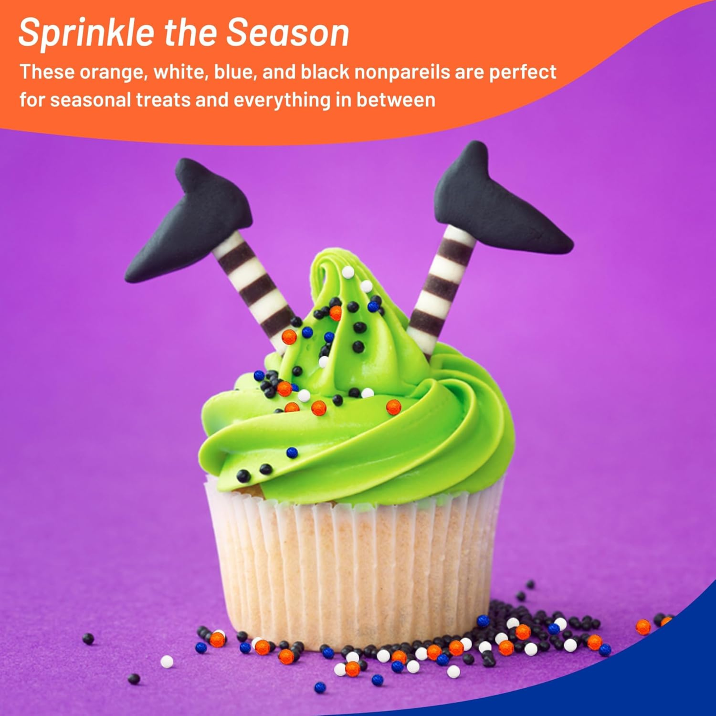 Sprinkle Me This – A Sprinkle of Spooky Nonpareils Sprinkles – 4, 8 & 12 oz – Halloween Dessert Topping for Cookies, Cupcakes & Cakes