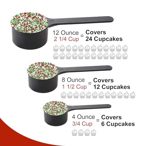 Sprinkle Me This – Christmas Blend Nonpareils – 4, 8 & 12 oz – Festive Dessert Topping for Cookies, Cupcakes, and Cakes