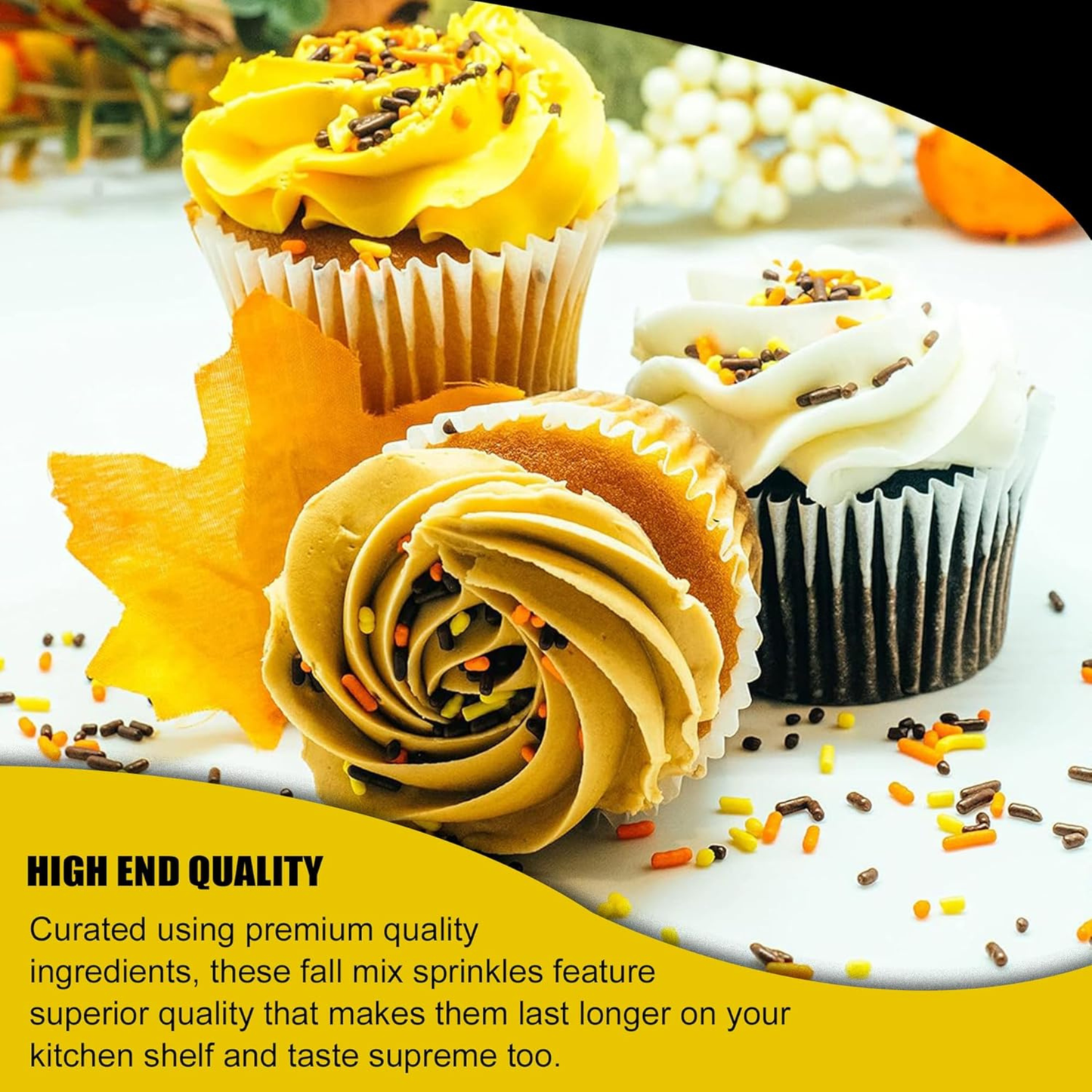 Sprinkle Me This – Fall Medley Edible Sprinkles – 4, 8 & 12 oz Bags – Autumn Dessert Topping for Cookies, Cupcakes & Cakes