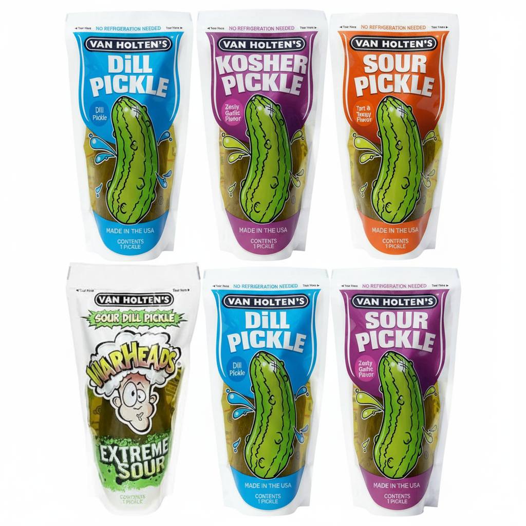 Van Holten’s Pickles – Jumbo Pickle-in-a-Pouch – Multiple Bold Flavors – Available in 1 Pack or 12 Pack