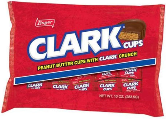 Clark Cups – 10 oz Candy Bag – Milk Chocolate Peanut Butter Cups with Crunchy Center – Classic Clark Bar Flavor