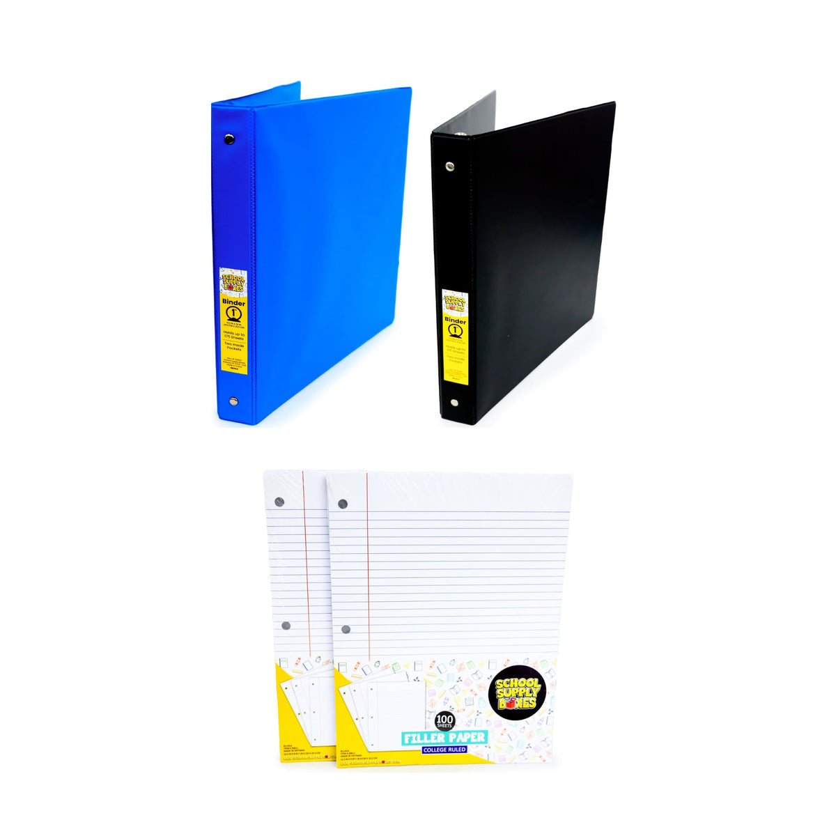 School Supply Boxes | High School Bundle (56 Piece) | House Brand Edition | Available in a Box (1 Unit), a Case (2 Units), and a Pallet (112 Units)