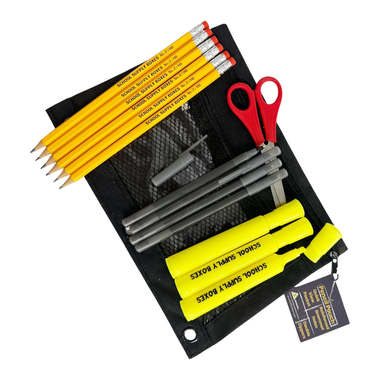 School Supply Boxes | Lapboard Bundle - Available in 1 Box, 1 Case (4 Units), or 1 Pallet (180 Units) | Back to School Essentials Kit for Students & Teachers | Includes Dry Erase Lapboard, Marker, Notebooks, Pencils, & More