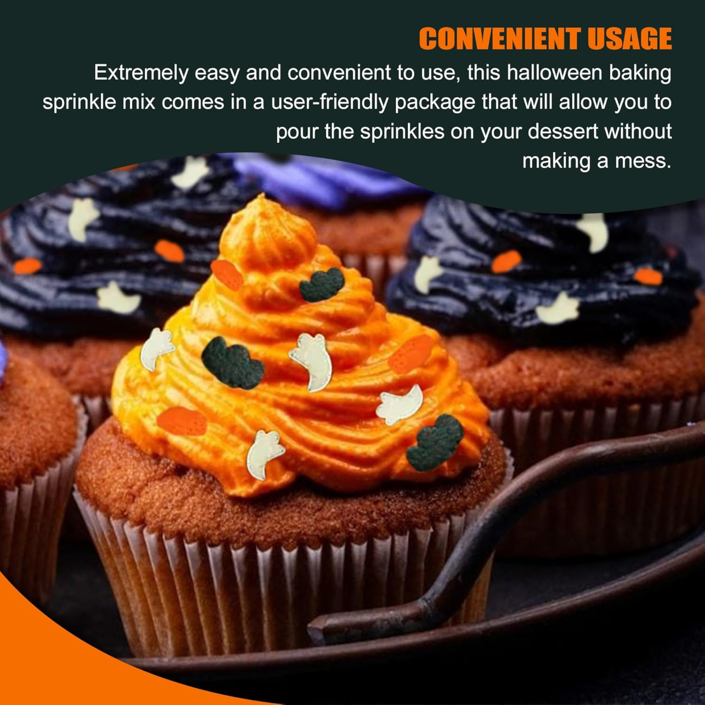 Sprinkle Me This – The Shapes of Halloween Sprinkle Mix – 4, 8 & 12 oz – Halloween Dessert Topping for Cookies, Cupcakes & Cakes