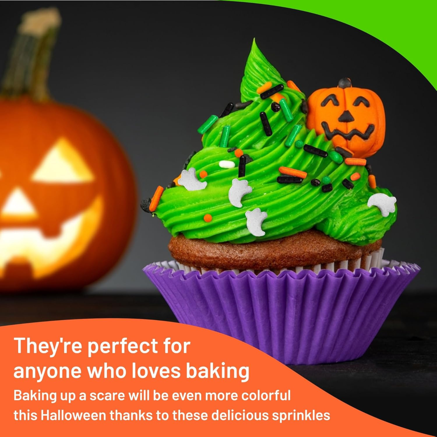 Sprinkle Me This – Ghost Bumps Edible Sprinkles – 4, 8 & 12 oz – Halloween Dessert Topping for Cookies, Cupcakes & Cakes