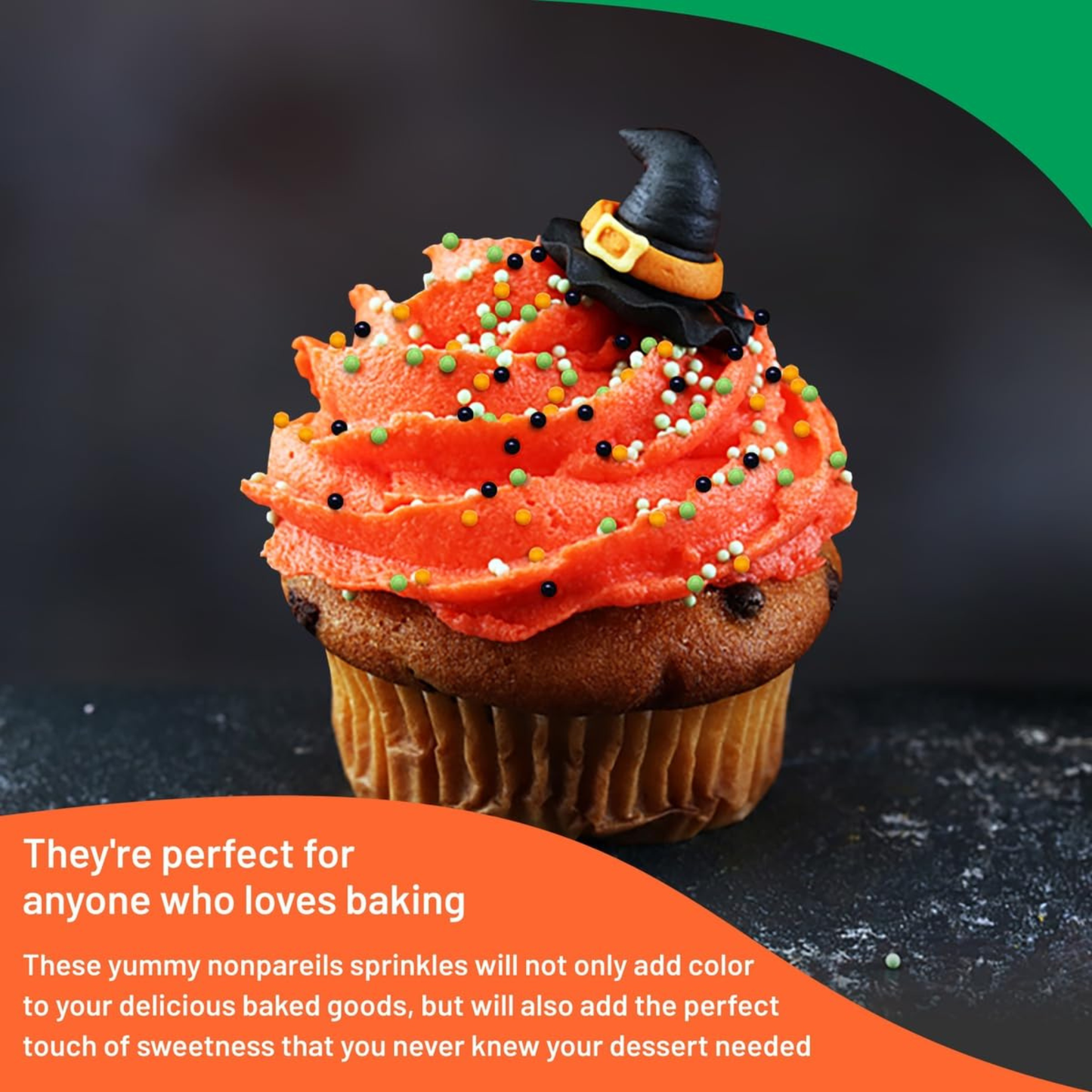Sprinkle Me This – Ghouls Night Out Mini Nonpareils Sprinkles – 4, 8 & 12 oz – Halloween Dessert Topping for Cookies, Cupcakes & Cakes