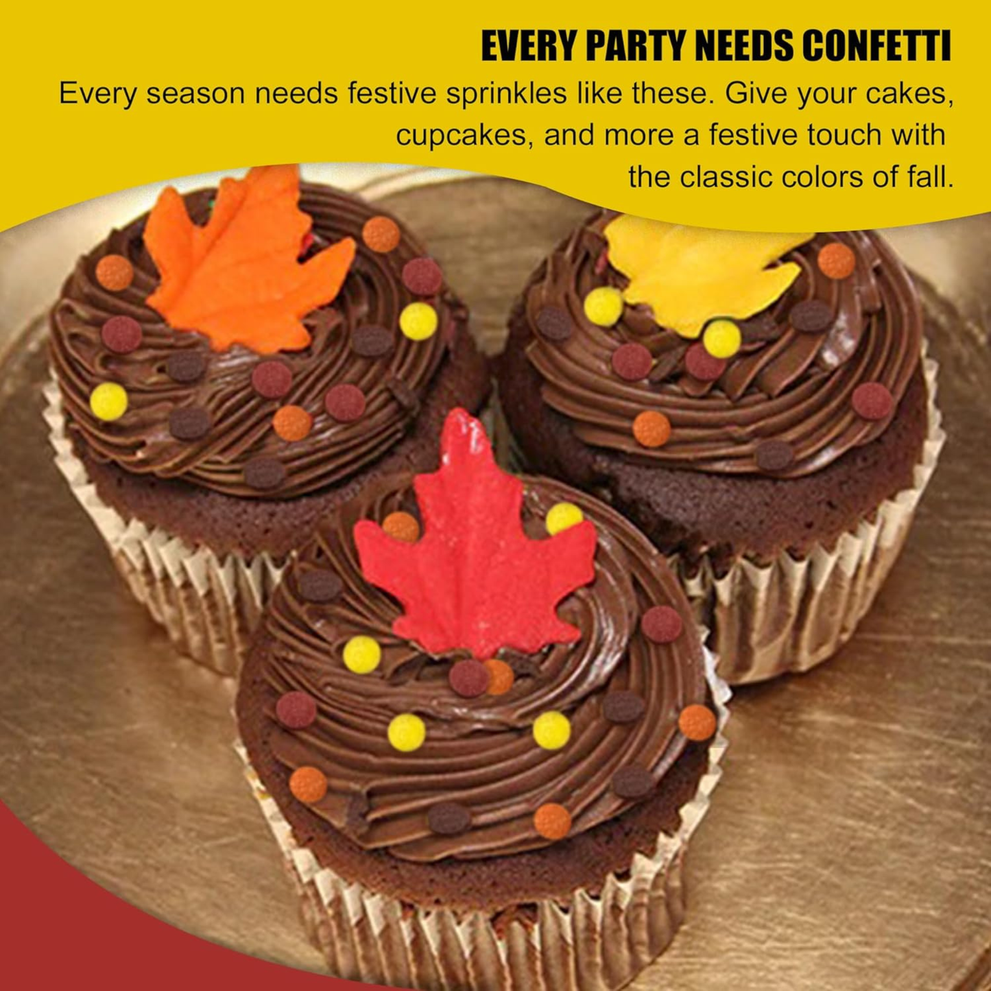 Sprinkle Me This - Harvest Season Sensation Confetti Mix Edible Sprinkles - 4, 8 & 12 oz - Fall Dessert Topping for Cookies, Cupcakes & Cakes